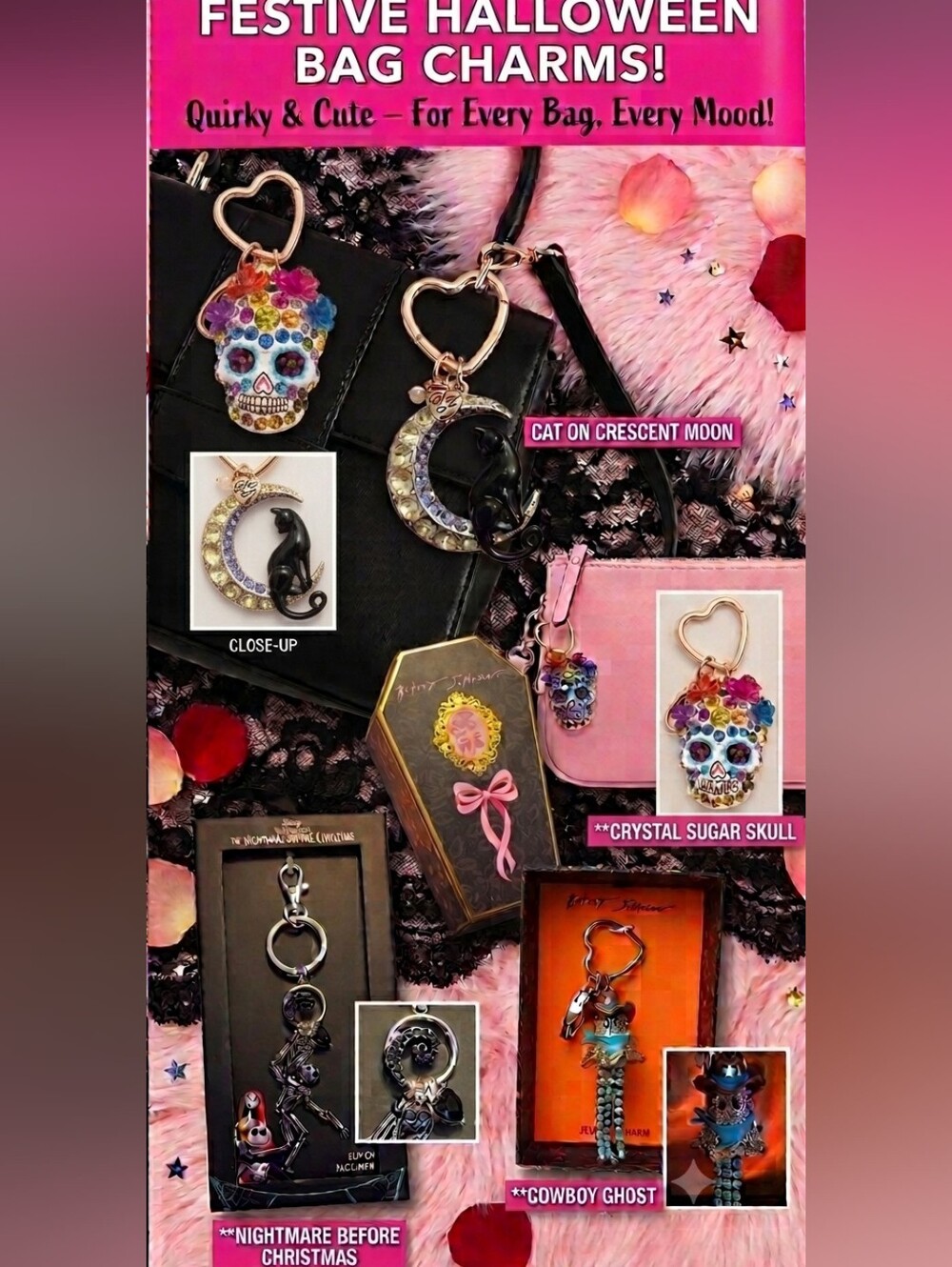 Festive Key/Bag Charm, Pick 1, Cowboy Ghost, Nightmare Before Xmas BUY NOW PRICE